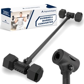 Aspireartisans Dumbbell to Barbell Converter – Adjustable Weights & 200LB Capacity for Home Gym Strength Training