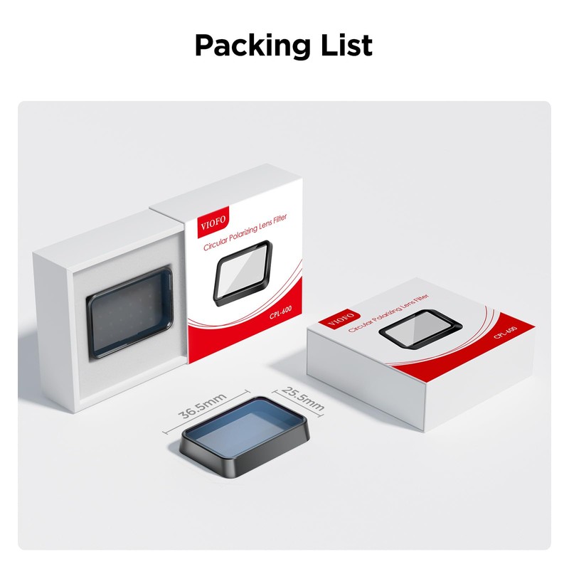 VIOFO CPL-600 Filter Lens Polariser Only for A329S (Updated Version)