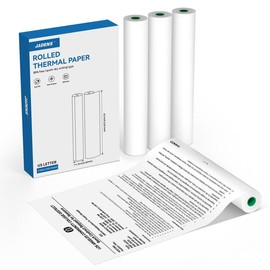 JADENS US Letter Size 8.5''×11'' Quick-Dry Folded Thermal Paper, 200 Sheets, Multipurpose Thermal Paper for Office, Contract:_US Letter 100 Sheet