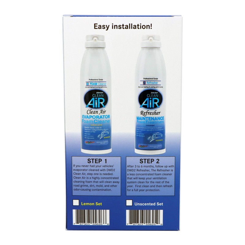 DWD2 Clean Air 2 Pack Bundle Automotive AC Coil Cleaner