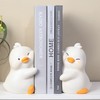 JARPSIRY Cute Hug Ducks Decorative Bookends, Unique Book Ends to