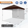 EAGLE PEAK Pop Up Canopy Tent with 1 Sidewall, Easy