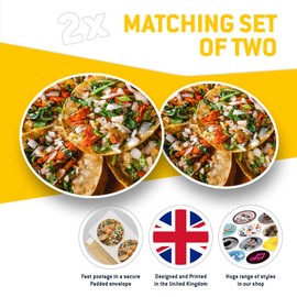 2 x 30cmVinyl Stickers - Mexican Traditional Tacos Food Decals for Car Van Luggage Scrap Book Fridge #21873