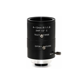 Xenocam 4-12mm Varifocal C-Mount Lens for Raspberry Pi HQ Camera, with C-CS Adapter, Industrial Telephoto Lens