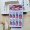24 Pcs Cat's Eye French Press on Nails Short Almond