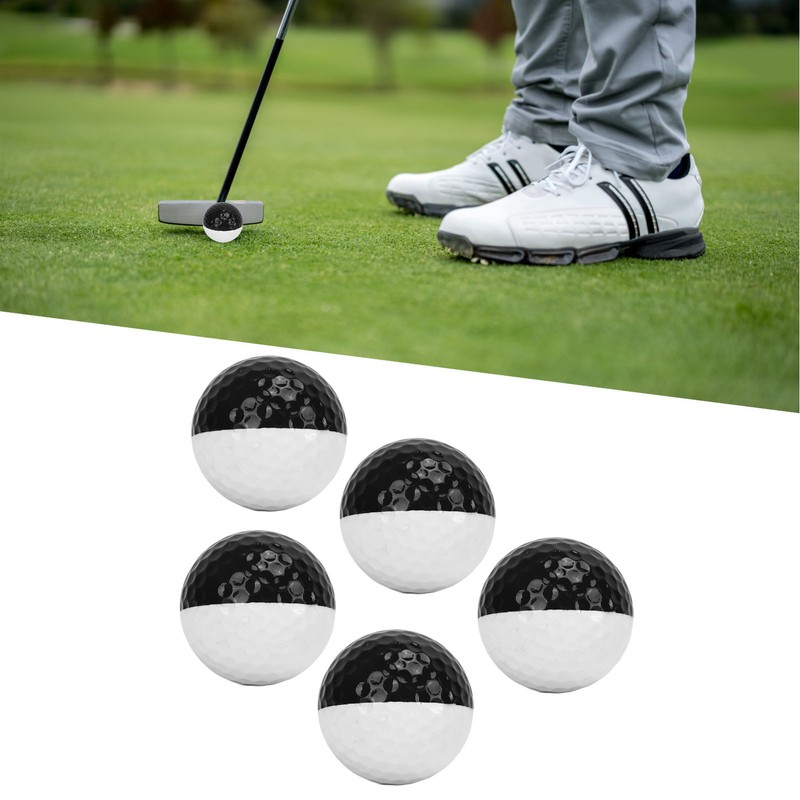5pcs Golf Sports Training Balls 2 Color Golf Putting Practice