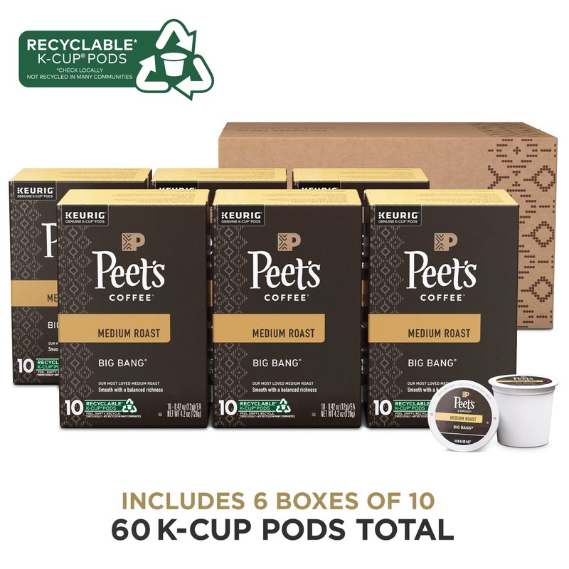 Peet's Coffee, Medium Roast Keurig K-Cup Pods - Big Bang