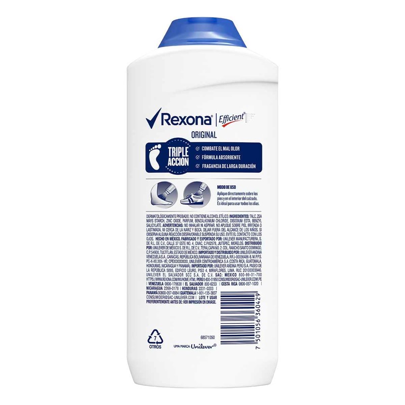 Rexona Efficient Original Desodorante para Pies - 1 x 200