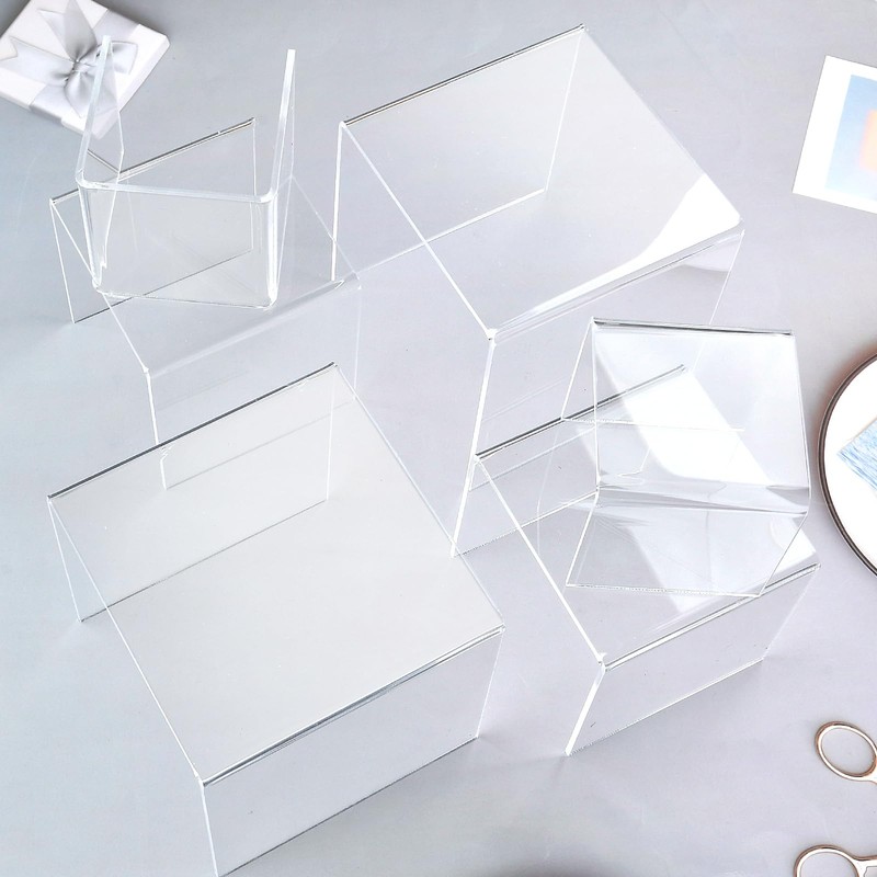 Worldity 6 Pcs Acrylic Risers for Display, 3" 4" 5"