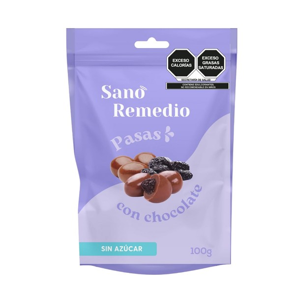Sano Remedio Pasas con chocoate SIN AZCAR - Sano Remedio