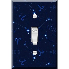 Toggle Wallplate, Single Light Switch Cover Plate - Zodiac Aries