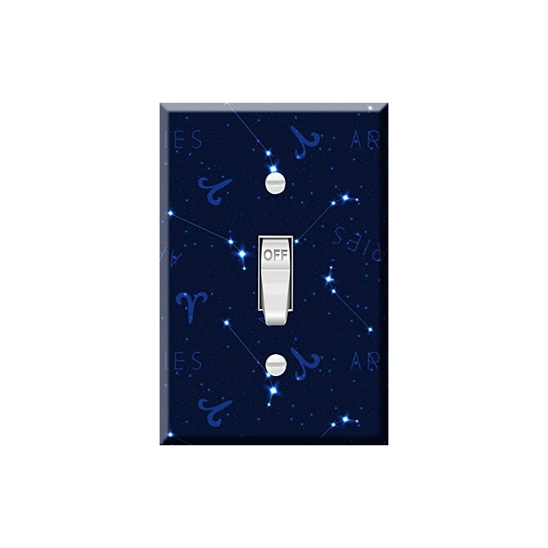 Toggle Wallplate, Single Light Switch Cover Plate - Zodiac Aries