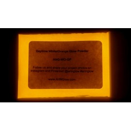 Glow in The Dark Pigment Powder - Neutral and Fluorescent Color for Art Painting, Fine Art, Nail Art Paint, and DIY Crafts - Long Lasting 10+ Color Options - Neutral Orange - (1 Ounce)