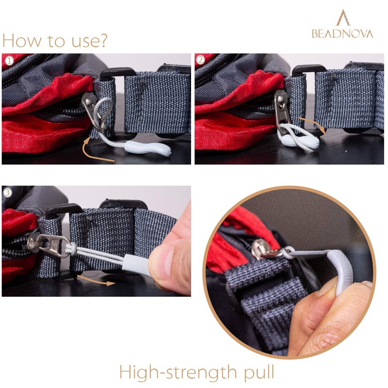 BEADNOVA Zipper Pull Replacement Zipper Extension Pulls Nylon Cord Zip