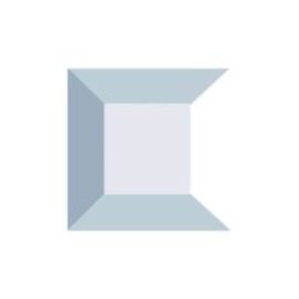 Stained Glass 2 X 2 Inch Clear Square Bevels Pack of 10