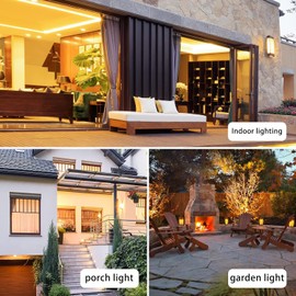 Wiyifada LED Bug Light Bulbs Outdoor 8 Pack,Dimmable 9W Amber Yellow Bug Light Bulbs, 100W Equivalent,A19 Bug Lights for Outside, Bedroom, Hallway Porch Light