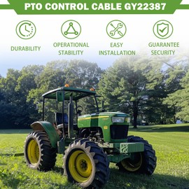 PTO Control Cable GY22387 Fit For John Deere 107S D100 D105 D110 D120 D125 D130 E100 E110 E120 E130 L100 L105 L107 L110 L111 L118 S100 S110 S120 S220 X105 X106 X107 X125 X126 X127 OEM#GY21641 GY212871