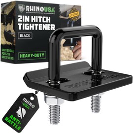 Rhino USA Hitch Tightener Anti Rattle Clamp (for 2 inch Hitches) Heavy Duty Steel Trailer Hitch Stabilizer - Weatherproof Protective Anti-Rust Silencer for Bike Rack, Hitch Receiver & More!