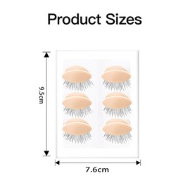 JLEivvi 3 Pairs Replacement Eyelids Realistic Removable Eyelids for Mannequin Head Eyelash Training Practice Makeup Extension