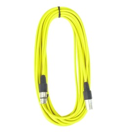 Paccs Microphone Cable 10 m Yellow XLR Male to XLR Female Balanced Audio Cable DMX OFC Copper