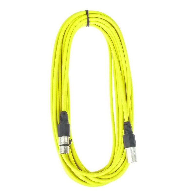 Paccs Microphone Cable 10 m Yellow XLR Male to XLR