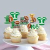 24Pcs First Year Down Football Birthday Party Cupcake Topper Football
