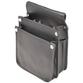 Marukin Seal 180003444 Leather Waist Bag with Inner Pocket, A, Black