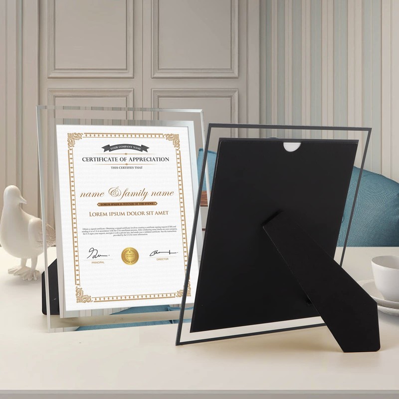 Hoikwo 8.5 by 11 Picture Frames, 10 Packs 8.5x11 Silver