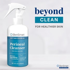 SkinSmart Antimicrobial Perineal Cleanser, Ideal for Incontinence Care and Postpartum, Removes Bacteria, 8 oz Spray | SkinSmart Antimicrobial