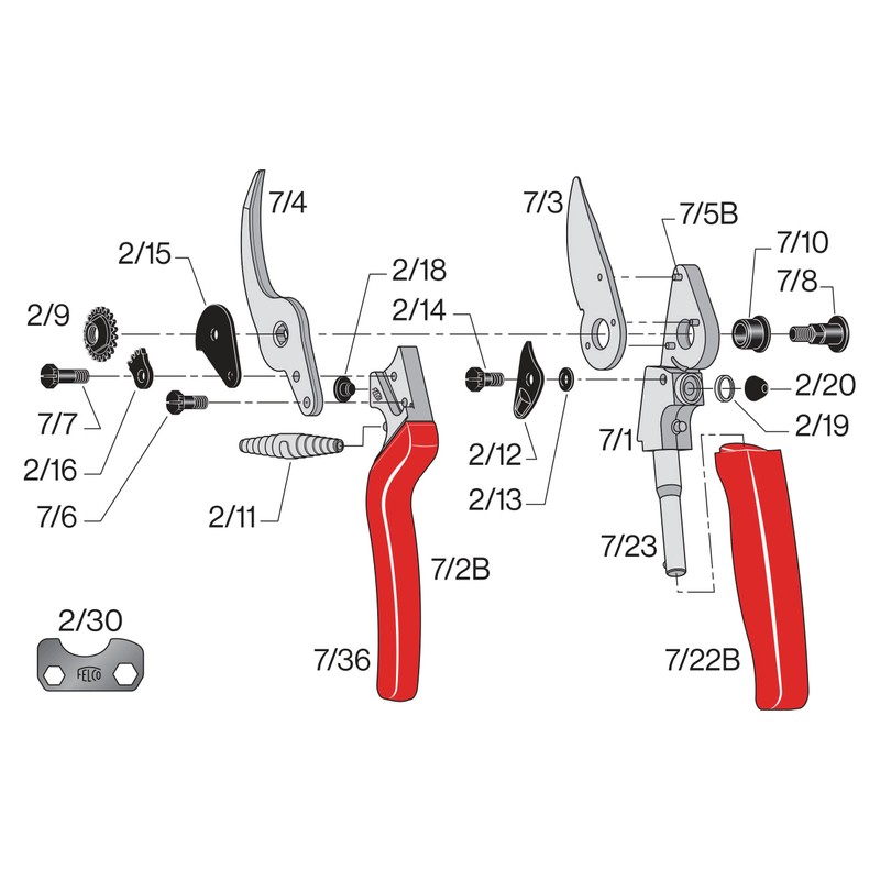 Felco F7 Pruning Shears – 26" Swiss-Made Garden Clippers with