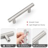 Probrico 25 Pack 64mm(2.5inch) Hole Centers Cabinet Handles Stainless Steel