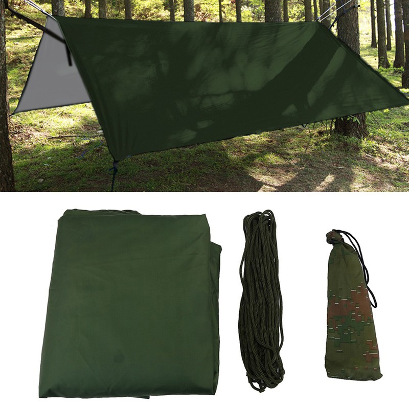Outdoor Portable Lightweight Waterproof Rain Tarp Fly Tent Tarp Shelter