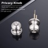 Gobrico Brushed Nickel Round Door Knobs for Bedroom Bathroom,Stainless Steel