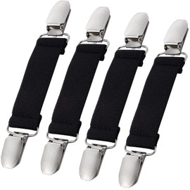 4Pcs Mitten Clips Kids Winter Glove Clips Stainless Steel Fit Dress Clips Toddler Glove Clips Elastic Mitten and Glove Caps Clips for Baby Kids Toddler and Adults Clothing Garments Clips