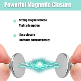 Qkxut 20 Pairs Magnetic Curtain Clips - Strong Magnet Closure for Curtains, Ideal for Indoor Curtains - Curtain Magnets,Curtain Clamps, Magnet for Curtains, Curtain Closer