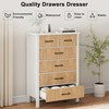 Jocoevol White Dresser 6 Drawer Dresser for Bedroom, Modern Fluted