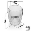 BigDean Pack of 2 Double Walled Latte Macchiato Glasses 300ml