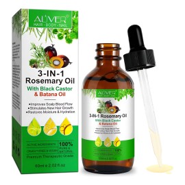 Aceite 3 En 1 Romero Ricino Negro Batana Anticaída Capilar