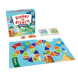 Children vs Parents. Europe Board Games for Children, Toy for Families, Board Game, Fun Family Games, Family Card Game for Children, Party Game