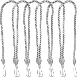 FOMIYES 6pcs Grey Oxford Rope Curtain Tiebacks, Decorative Curtain Straps for Home and Office, Binding Accessories for Window Drapes