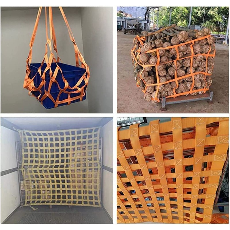 Zhuge Safety Lifting Net Straps, Flat Nylon Sling Hoisting Net,