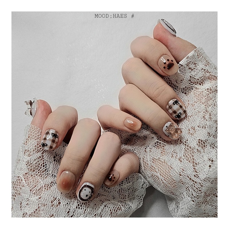 [M;H #] Bear handmade nail tips - Enter Owen Lake