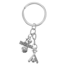 BIUDECO Keychain Ring Baseball Design Key Chain Pendant Sports Keychain for Men Present