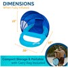 SwimWays Spring Float Canopy Recliner Chair for Swimming Pool, Inflatable