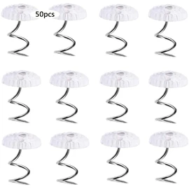 Twist pins 50 Pieces Clear Heads Twist Pins Plastic Head Upholstery Pin for Slipcovers and Bedskirts