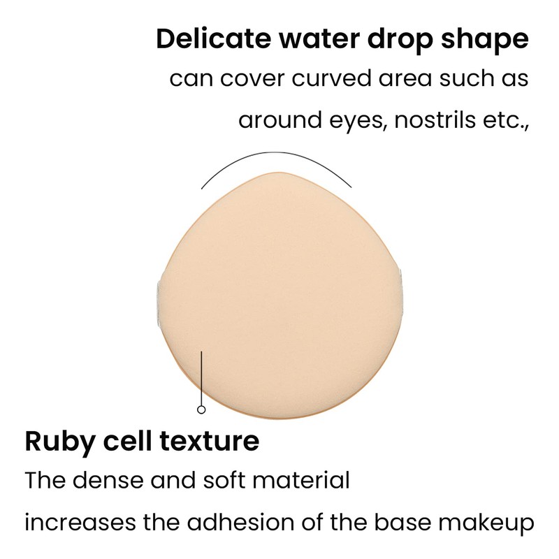 Heimish Artless Rubycell Puff 5 pcs, Soft Cushion Puff, Foundation