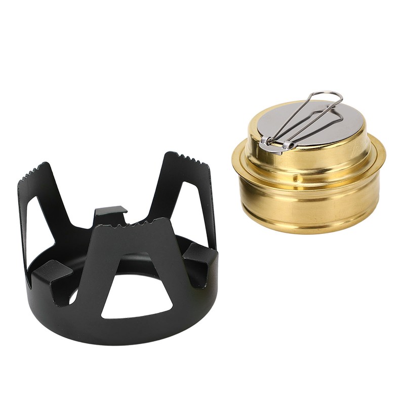 Mini Alcohol Stove Brass Aluminum Alloy Safe Windproof Portable Widely