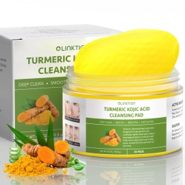 Linktion Turmeric & Kojic Cleansing Exfoliating Face Scrub Pads  50ct  Exp 1/14/2028