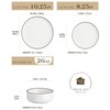 MALACASA Plates and Bowls Sets, 12 Pieces Modern Porcelain Dinnerware