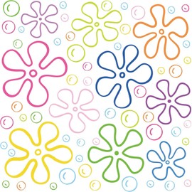 Flower Bubbles Wall Stickers 4 Under The Sea Birthday Party Colourful Bubbles Wall Stickers Kids Bedroom Bathroom Baby Room Window Fridge Wall Decoration